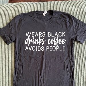 Bella Canvas Black Tee with White Text